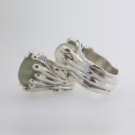 Quartz Cat's Eye rings V Forrester